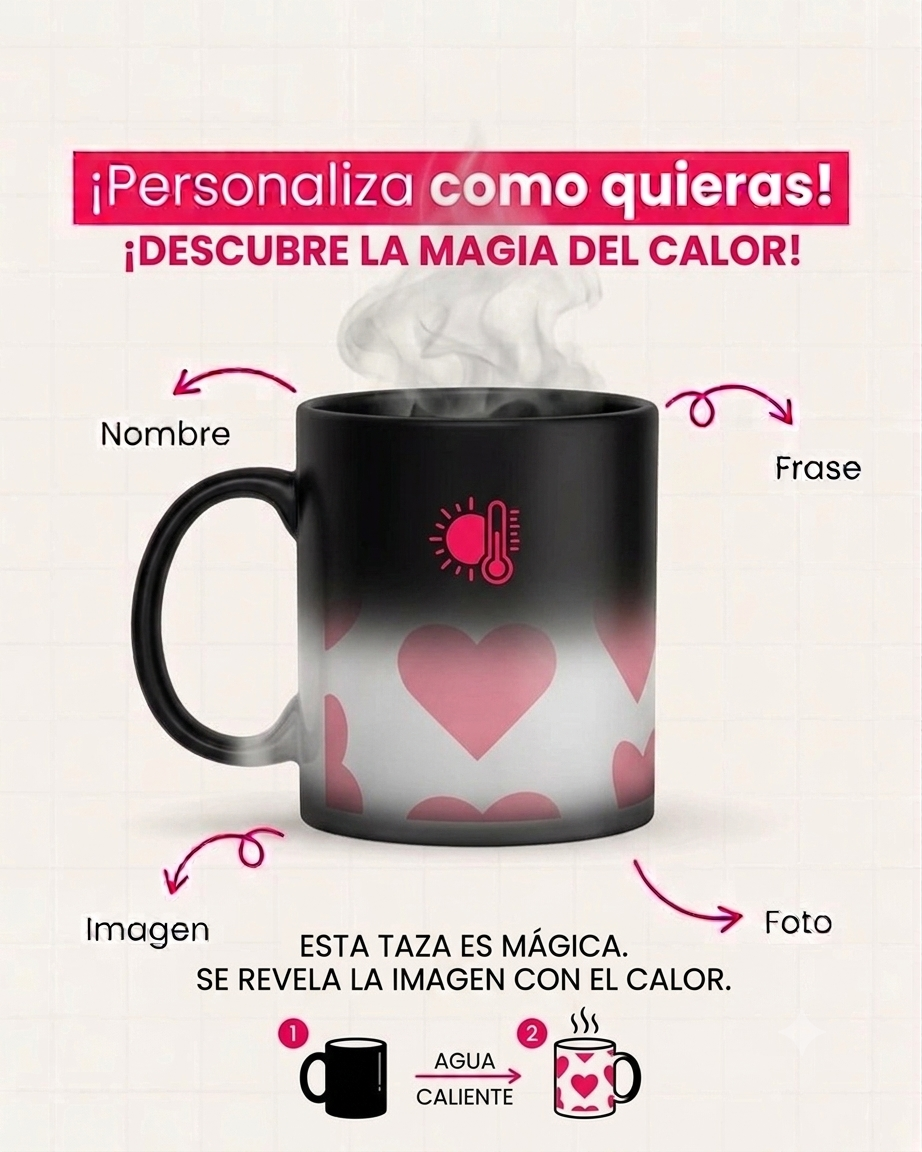 Taza magica personalizada