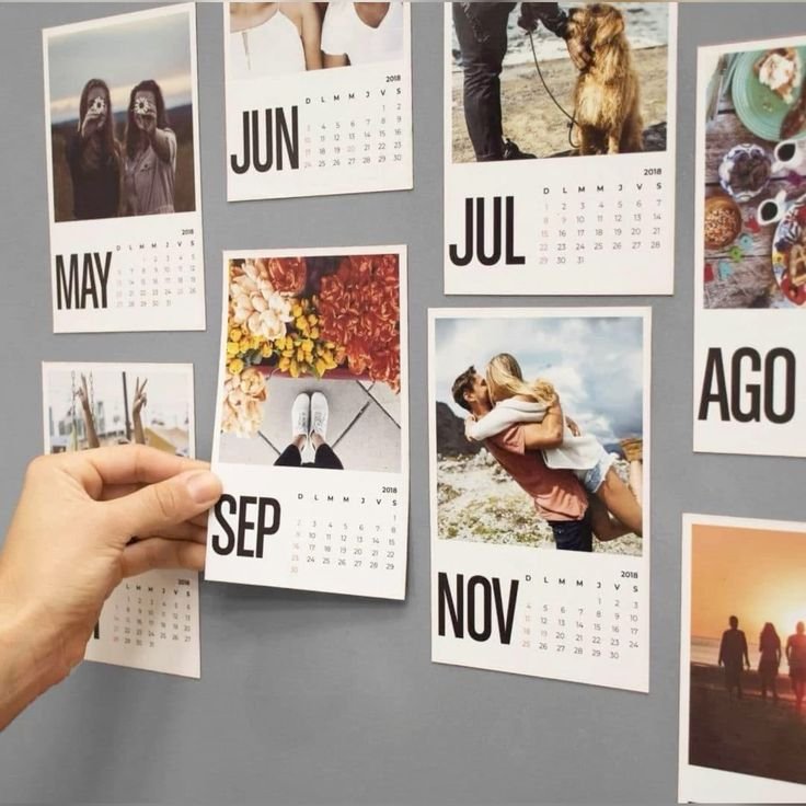 Calendario o 12 fotos imantadas